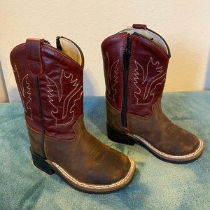 Old West Toddler Leather Boots - size 5